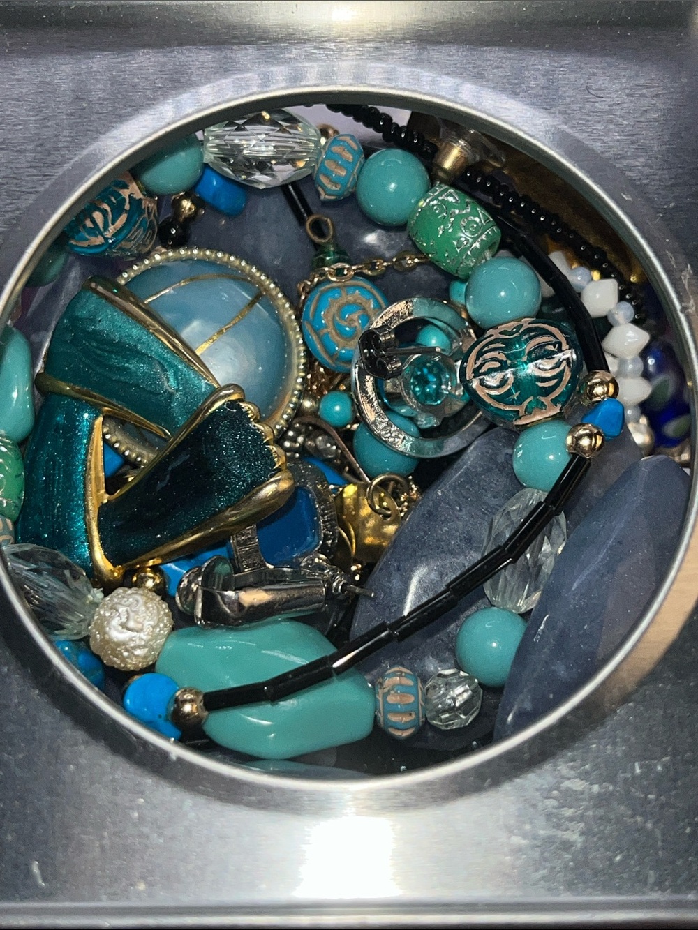 Women's blue green tones Mystery Jewelry Jar - Picture 6 of 6